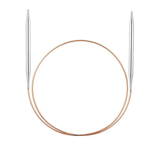 addi Rundstricknadel, Messing, 80 cm