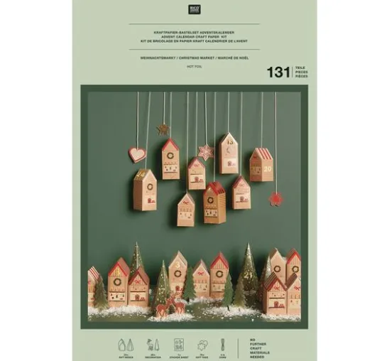 Adventskalender Bastelset "Weihnachtsmarkt"
