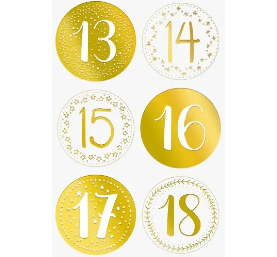 Adventskalender-Set "Goldene Punkte"