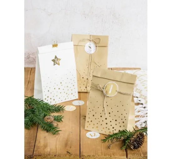 Adventskalender-Set "Goldene Punkte"