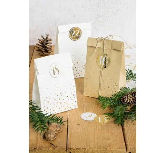 Adventskalender-Set "Goldene Punkte"