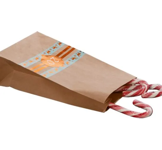 Adventskalender-Set "Kraftpapier", lebensmittelechte Papiertüten