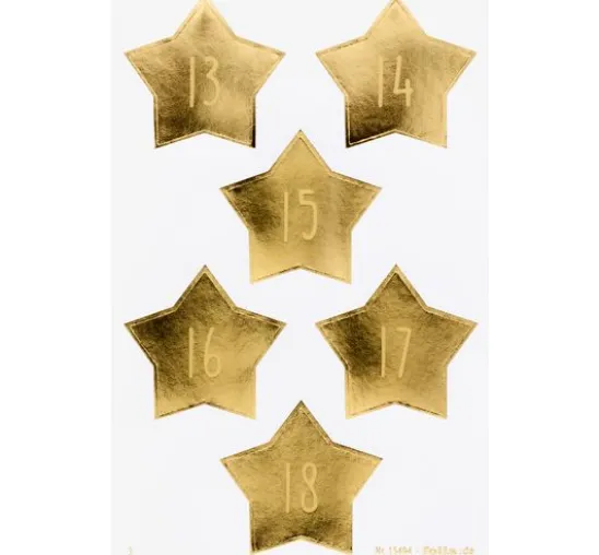Adventskalendersticker "Stars Gold"