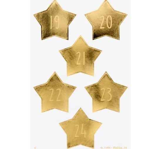 Adventskalendersticker "Stars Gold"