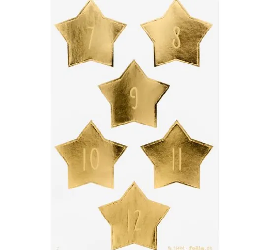 Adventskalendersticker "Stars Gold"