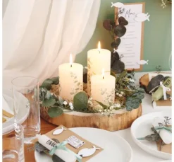 Adventskerzen "Rustic", abgestuft, 4er-Set