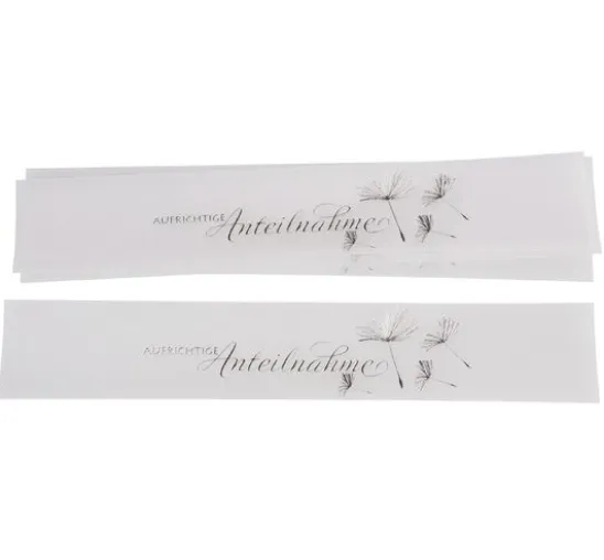 Banderole "Aufrichtige Anteilnahme"