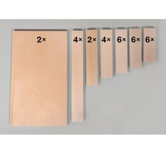 Bastelpackung Holz "Klötzchen & Platten"