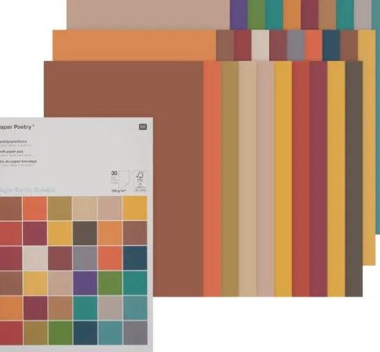 Bastelpapier-Block "Earthy Colours"