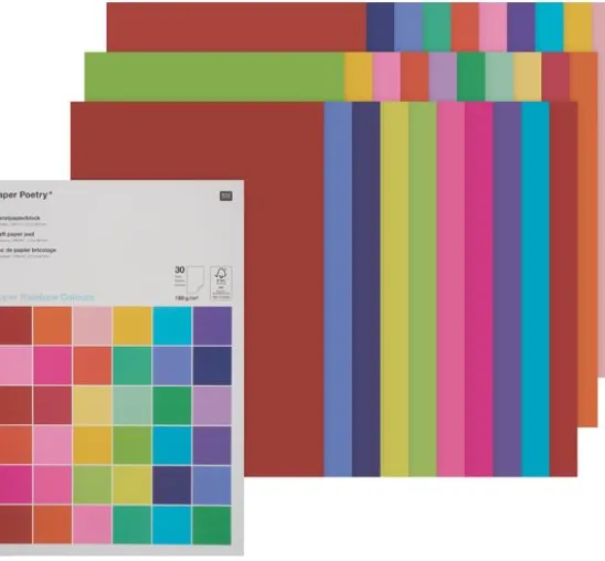 Bastelpapier-Block "Rainbow Colours"