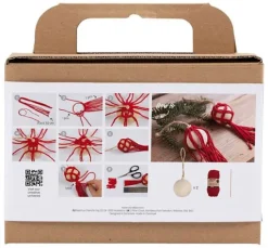 Bastelset Weihnachtskugeln "Makramee"