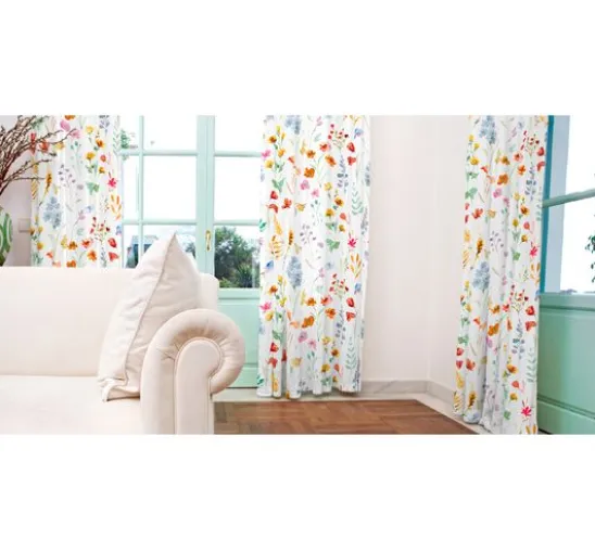 Baumwoll-Stoff "Bunte Blumen"