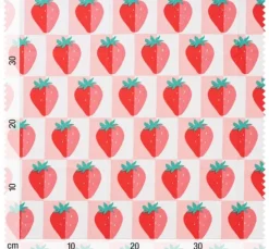 Baumwoll-Stoff "Erdbeeren"