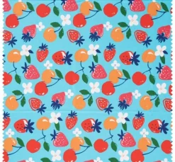 Baumwoll-Stoff "Erdbeeren und Kirschen"