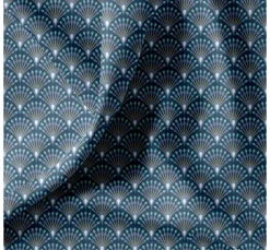 Baumwoll-Stoff "Fächer Indigo" Acryl beschichtet