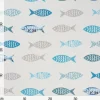Baumwoll-Stoff "Fische", Acryl beschichtet