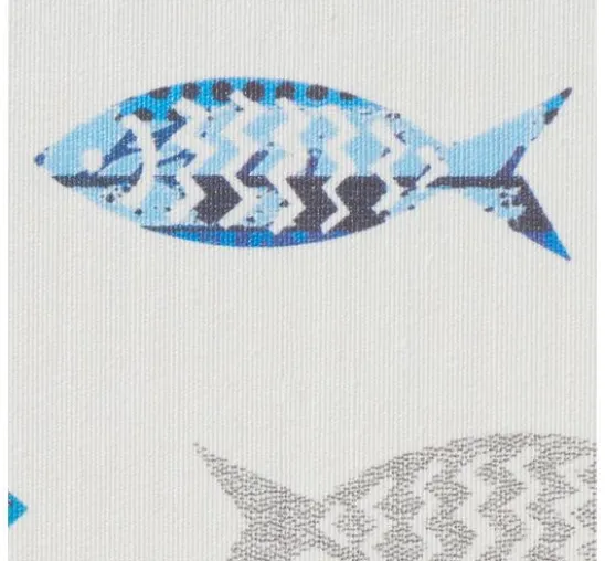Baumwoll-Stoff "Fische", Acryl beschichtet