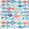 Baumwoll-Stoff "Flowing Fishes", Acryl beschichtet