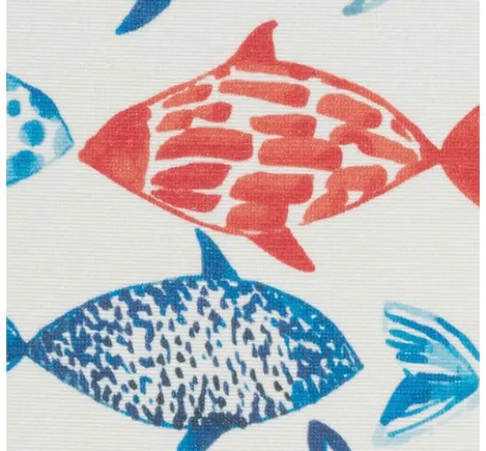 Baumwoll-Stoff "Flowing Fishes", Acryl beschichtet