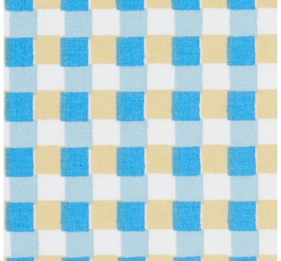 Baumwoll-Stoff "Karo-Blau" Acryl beschichtet