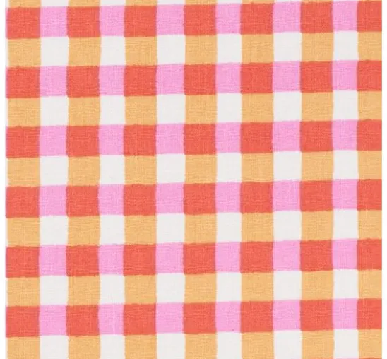 Baumwoll-Stoff "Karo Kavia Red"