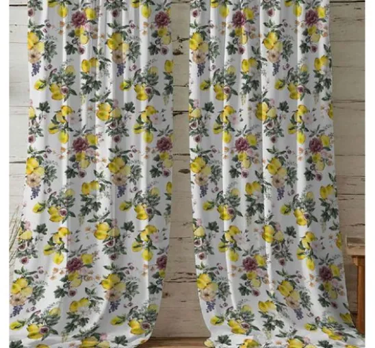 Baumwoll-Stoff "Lemon and Roses"