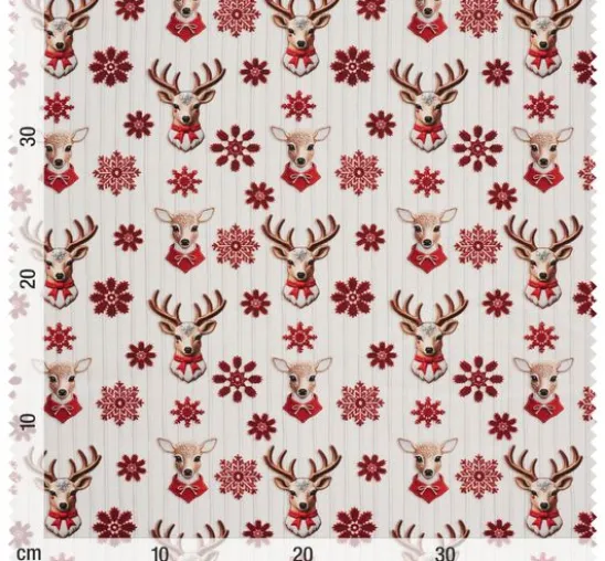 Baumwoll-Stoff "Nordic Reindeer"