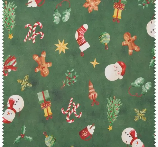 Baumwoll-Stoff Popeline "Classic Christmas"