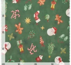 Baumwoll-Stoff Popeline "Classic Christmas"