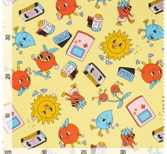 Baumwoll-Stoff "Retro Friends"