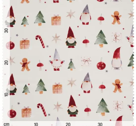 Baumwoll-Stoff "Wichtel-Weihnachtswelt"