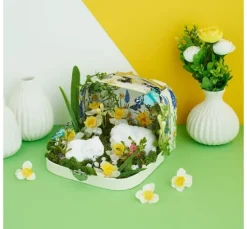 Blüten-Pick mit Grün