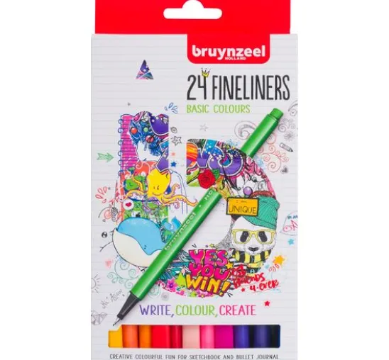 Bruynzeel Fineliner-Set 24 Farben