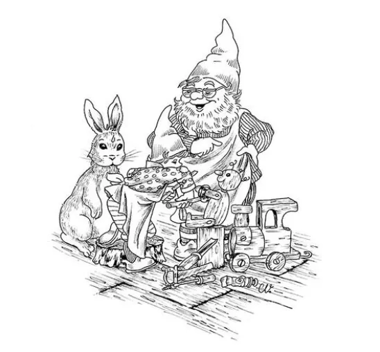 Buch "Christl Vogls Ausmalreise - Welt der Weihnachtswichtel"