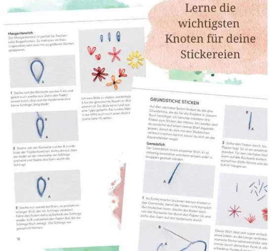 Buch "Wundervolle Watercolor Stickerei"
