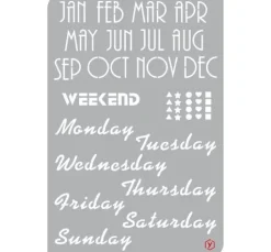 Bullet Journal Schablone "Kalender"