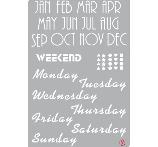 Bullet Journal Schablone "Kalender"