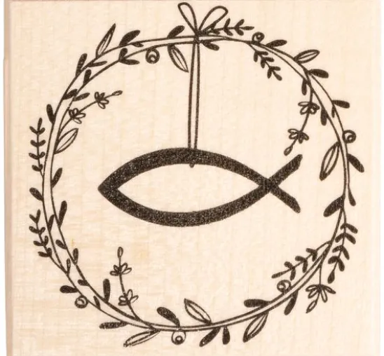 BUTTERER Stempel "Festtagskranz mit Fisch"