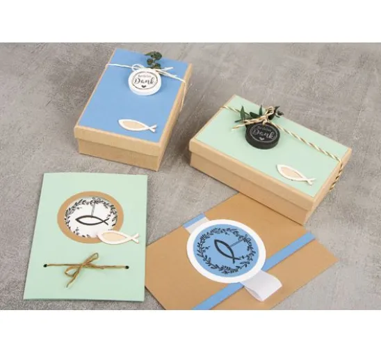 BUTTERER Stempel "Festtagskranz mit Fisch"