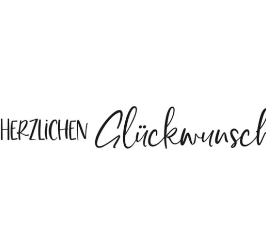 BUTTERER Stempel "Herzlichen Glückwunsch"