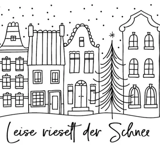 BUTTERER Stempel "Leise rieselt der Schnee"