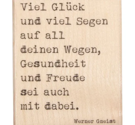 BUTTERER Stempel "Viel Glück und viel Segen"