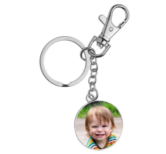 Cabochon-Schlüsselanhänger mit Karabiner "Rund"