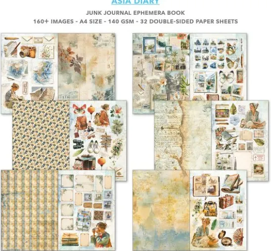 Ciao Bella Junk Journal & Ephemera Book "Asia Diary"