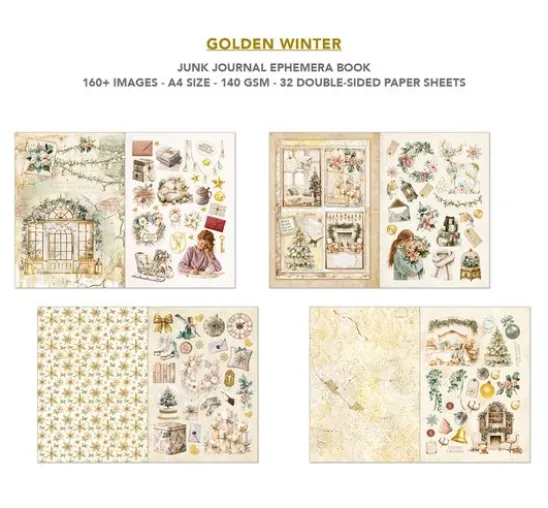 Ciao Bella Junk Journal & Ephemera Book "Golden Winter"