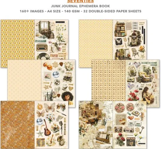 Ciao Bella Junk Journal & Ephemera Book "Seventies"
