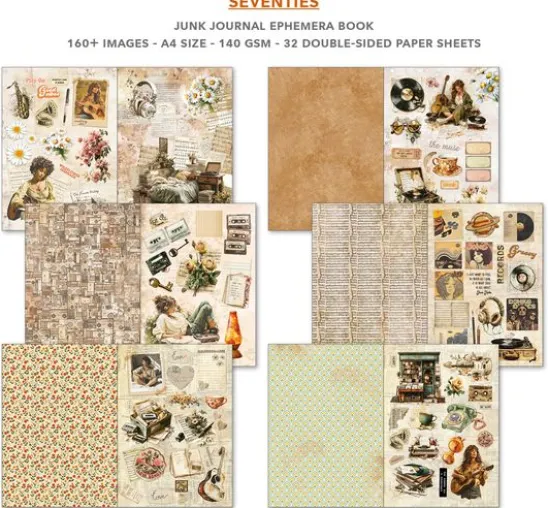 Ciao Bella Junk Journal & Ephemera Book "Seventies"