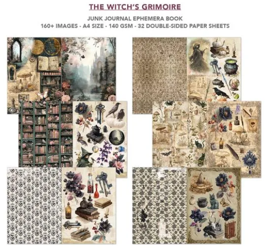 Ciao Bella Junk Journal & Ephemera Book "The Witch's Grimoire"