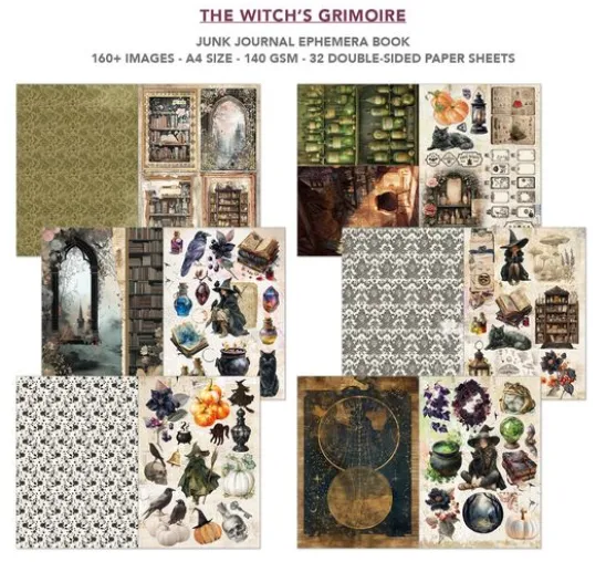 Ciao Bella Junk Journal & Ephemera Book "The Witch's Grimoire"