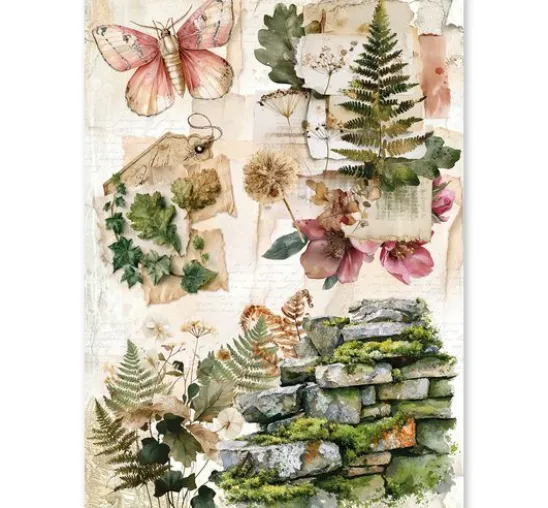 Ciao Bella Motiv-Strohseiden Sortiment "The Nature Journal", 8er-Set